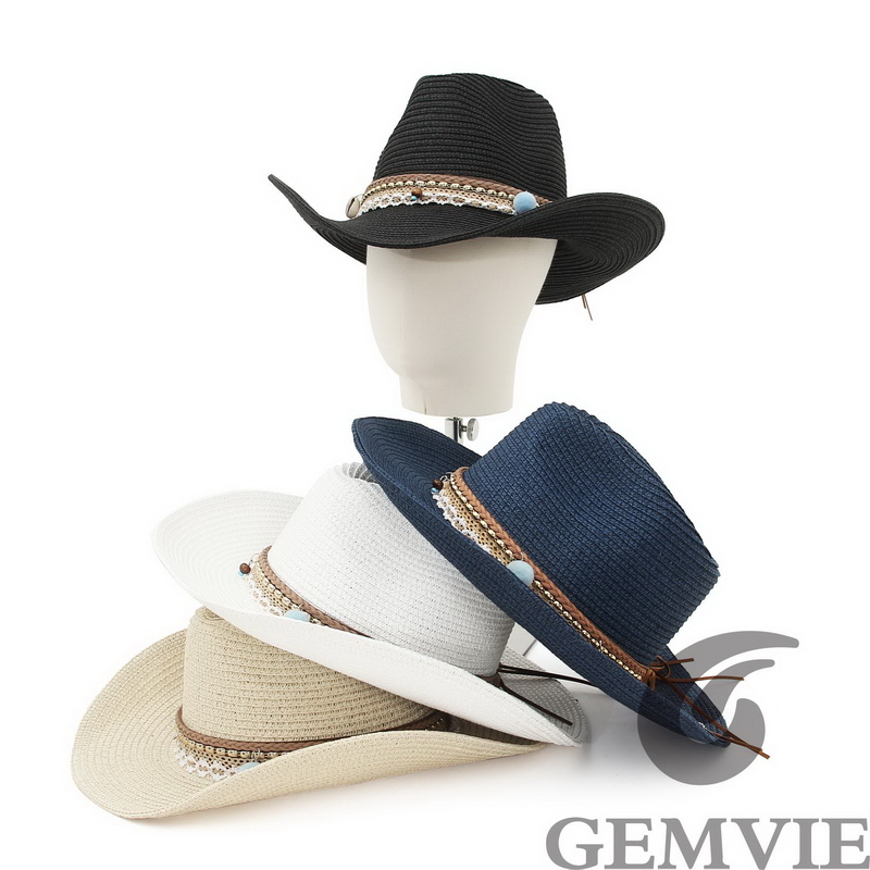 Cowboy Hat Straw - GEMVIE Cappello di Paglia da Cowboy