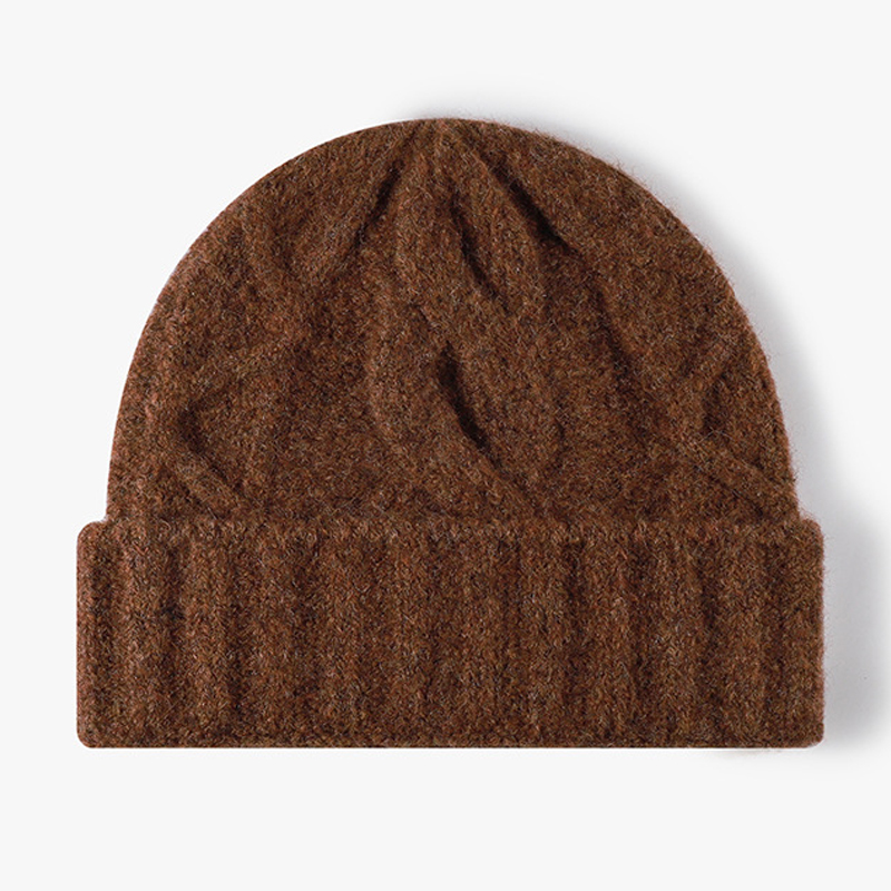 Beanie Cuffed Knit - Berretto in maglia a trecce in
